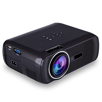 JAVION Mini Projector Portable LED Home Theater Support Laptop/PC/SD Card/Play Station/TV Box/Xbox/USB Disk for Video Movie Game Home Entertainment