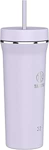 Takeya 32 oz Stainless Steel Insulated Tumbler with Straw Lid, Premium Quality, Sweatproof, Lavender Field