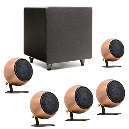 Orb Audio: Mini Mod1 5.1 Home Theater Speaker System - Subwoofer Sound System - Includes 5 Orbs and 9’ Subwoofer - Handmade in The US - Outperforms Larger Subwoofers - Easy Setup