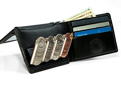 Bifold Wallet with Coin Sorter - Leather Outside, Genius Inside