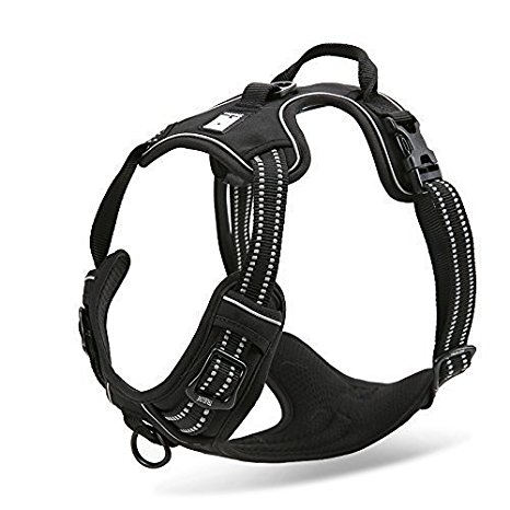 Pettom No-pull Dog Harness-3M Reflective Outdoor Adventure Pet Vest with Padded Handle