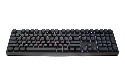 iKBC F108 RGB Double-Shot PBT Mechanical Gaming Keyboard with Cherry MX Blue Switches, Black Case, Per-Key RGB Lighting, Full Size (K6D75S411003)