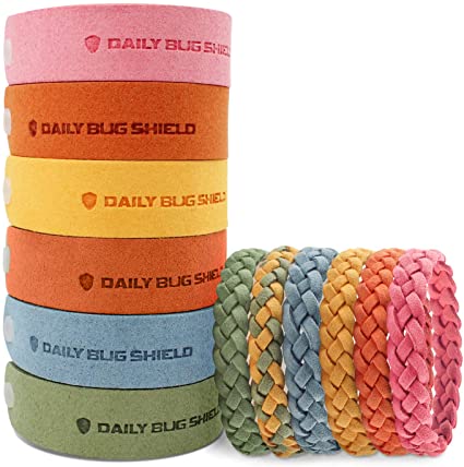 Aerb Mosquito Repellent Bracelet, 12 Packs Insect Repellent Mosquito Bands for 100% Natural Ingredient, Waterproof Deet Free Mosquito Wristbands up to 72 Hours of Protection for Adults,Kids&Babies.