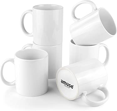 Amuse- Professional Grade Stoneware Mug- Sublimation Series- Set of 6 (11 oz)