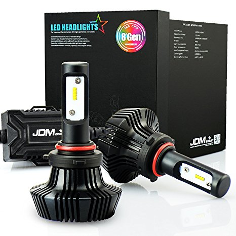 JDM ASTAR 8th Generation 7000 Lumens Extremely Bright ZES Chips 9005 LED Headlights, Xenon White
