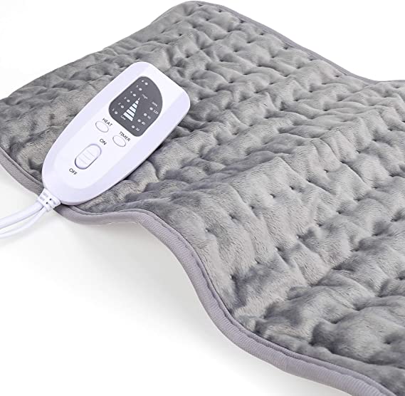 Heating Pad for Back Pain Relief, Heating Pads for Cramps Moist & Dry Heat, 6 Temperature Options for Your Comfort Need, 4 Timer Settings for Auto Shut Off,12" x 24" Calming Heat Massaging Heating Pad