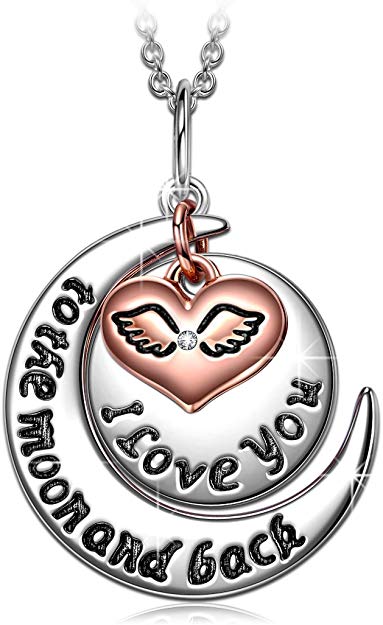 ANGEL NINA Christmas Necklace Gifts for Women Born for Love 925 Sterling Silver Necklace with Elegant Jewellery Box Packaging, A Must-Have for Every Special Moment, Subtle and Glamorous Style