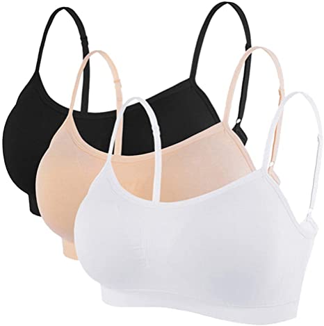 Litthing Women's Sport Bra Spaghetti Strap Yoga Camisole Crop Top Comfort Bralette