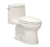 TOTO MS604114CEFG01 Ultramax II Het Double Cyclone Elongated One Piece Toilet with Sanagloss Cotton White