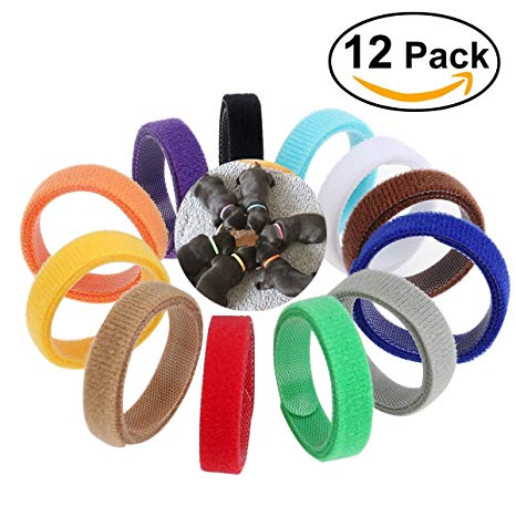 Feeko Adjustable Puppy ID Bands Collars 12 Colors