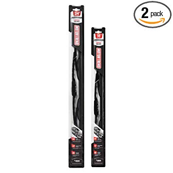 Motor Trend WP2418 UltraFirm 45 Degree Precision Cut High Grade Natural Rubber Wiper Blades (24" 18"), 2 Pack