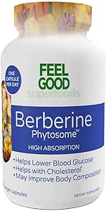 Feel Good Superfoods Berberine Phytosome, 120 Vegan Capsules