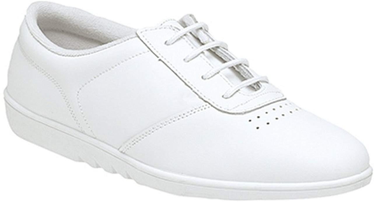 Boulevard Treble Ladies Leather Leisure Oxford Shoes White