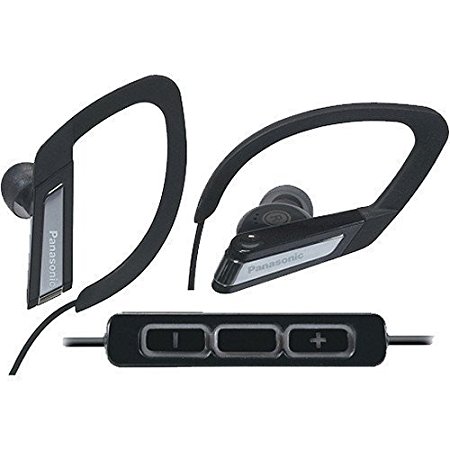 Panasonic Stereo In-Ear Lightweight Water-Resistant Active sport Headphones with Mic/Remote for iPhone and iPod (Black)