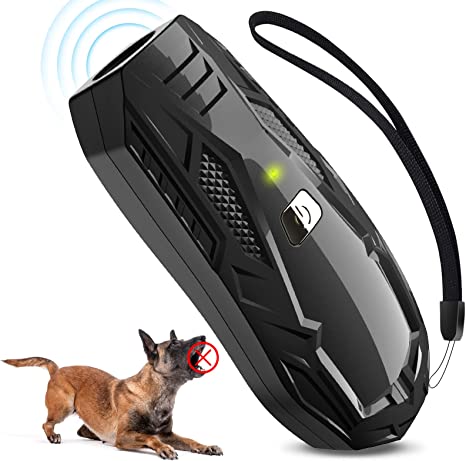 Ultrasonic Dog Bark Deterrent, Ultrasonic Anti Barking Device for Dogs Dog Barking Deterrent Anti Bark Control Device with Recording Play Sonic Dog Bark Control Indoor Outdoor Stop Dog Barking Device