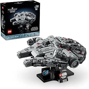 LEGO Star Wars Millennium Falcon - Maquette à Construire pour Adultes du 25e Anniversaire - Objet Décoratif à Collectionner du Véhicule Mythique Idée Cadeau d’Anniversaire pour Fans de la Saga 75375