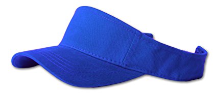 Solid Adjustable Sports Visor (Comes In Many Different Colors), Royal Blue