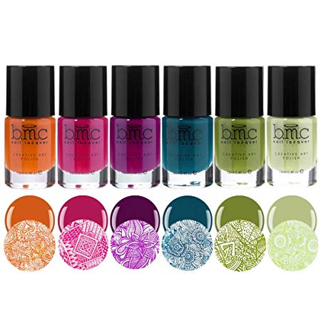 Maniology (formerly bmc) Tropix Creamy Summer Fashion Highly-Pigmented Creative Nail Art Stamping Polish Full Collection - Set of 6