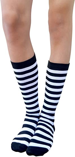 AM Landen Women Teens Knee High Tube Socks Mid-Calf Socks Costume Cosplay Socks Girls Novelty Socks Gift Socks