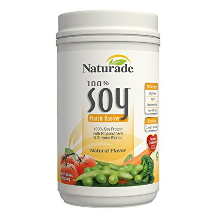Naturade 100% Soy Protein Booster, Natural Flavor, 29.6 Ounces