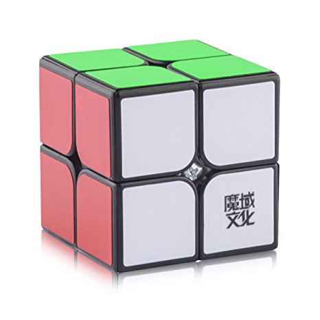 D-FantiX Moyu Lingpo 2x2 Speed Cube Magic Cube 2x2x2 Puzzle Cube 50mm Black
