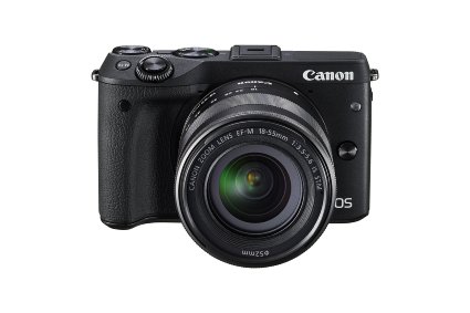 Canon EOS M3 Mirrorless Camera Kit with EF-M 18-55mm Image Stabilization IS STM Lens - Wi-Fi Enabled Black