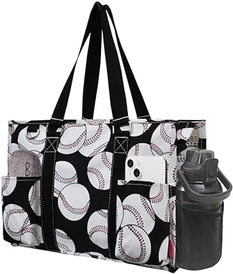 NGIL Utility Water Resistant Tote Bag, Top Zipper Closure, Perfect Gifts for Working Women, Nurses, Gym bag