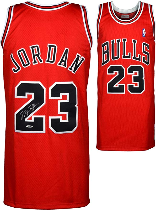 Michael Jordan Chicago Bulls Autographed 1997-98 Mitchell & Ness Red Jersey - Upper Deck - Fanatics Authentic Certified