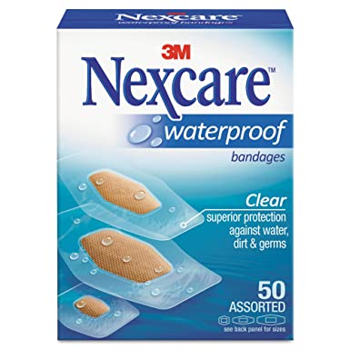 Nexcare - 9324 Waterproof Bandage, Assorted Size, Clear (packaging may vary)