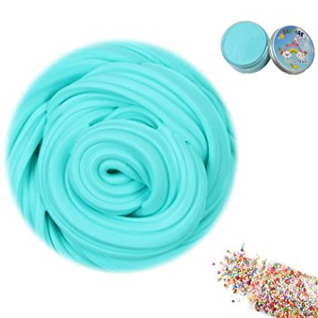 AGTCARE Fluffy Slime 7 OZ Fluffy Floam Slime Scented Fidget Stress Relief Toy Soft and Non-sticky for Kids and Adults DIY - Babyblue