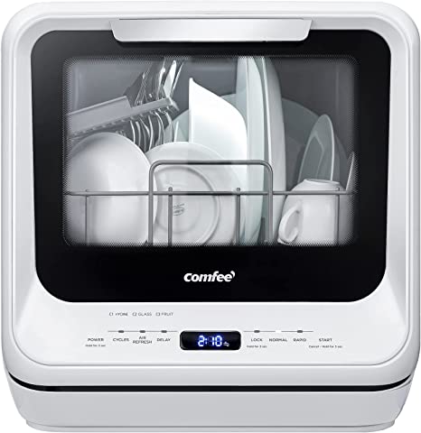 COMFEE' WQP4-2601-US Minilite Countertop Dishwasher, White