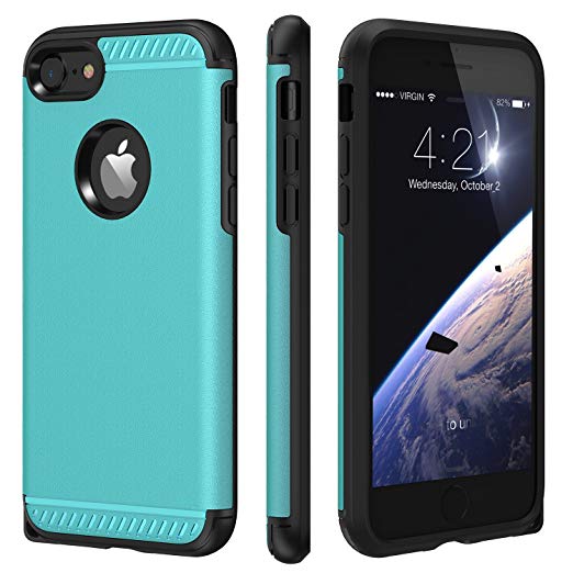 iPhone 7 Case,CHTech iPhone 8 Case Armor Shock Absorbing Dual Layer Case with Heavy Duty Drop Protection and Scratch Resistant Cover for Apple iPhone 7 / iPhone 8-Blue