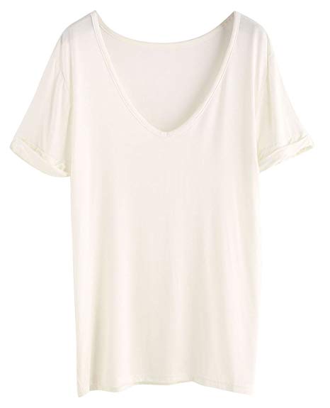 SheIn Women's Summer Short Sleeve Loose Casual Tee T-Shirt