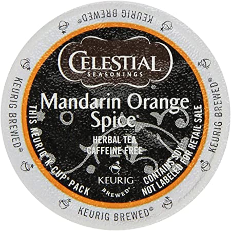 Celestial Seasonings Mandarin Orange Spice Herbal Tea K-Cup 48 K-Cups for Keurig Brewers