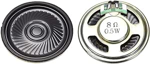 uxcell 0.5 W 8 Ohm DIY Magnetic Speaker 40mm Round-Shape Replacement Loudspeaker 2pcs