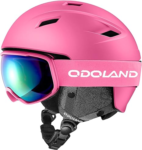 Odoland Ski Helmet and Goggles Set, Snowboard Helmet and Protective Glasses for Men, Women & Youth - Shockproof/Windproof Protective Gear for Skiing, Snowboarding