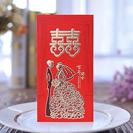 ZFKJERS Pack-30 Chinese Red Envelopes - Lucky Money Gift Envelopes Red Packet for Wedding (6.5 x 3.4 in)