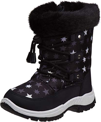 Rugged Bear Girls Fur Top Quilted Water Resistant Snow Boot (Toddler/Little Kid/Big Kid)