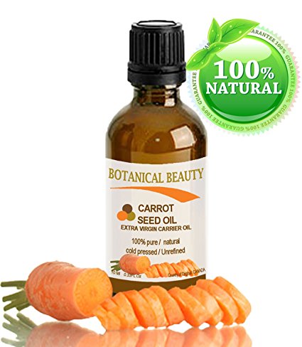 CARROT SEED OIL 100% Pure/ Natural /Extra Virgin / Unrefined / Cold Pressed/ Undiluted Carrier Oil. 0.33 Fl.oz.- 10 ml. Skin, Body and Hair Care. by Botanical Beauty