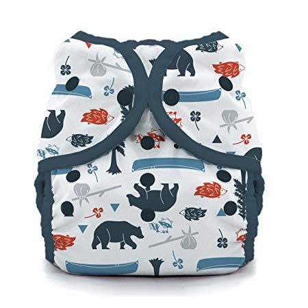 Thirsties Duo Wrap Cloth Diaper Cover, Snap Closure, Adventure Trail Size Three (40-60  lbs)