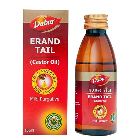 Dabur Erand Tail: 100% Pure Cold Pressed Castor Oil -100ml