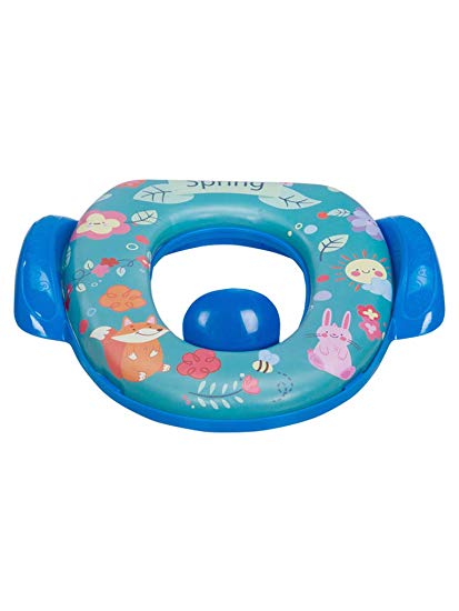 Mee Mee Cushioned Non-Slip Potty Seat with Easy Grip Handles and Pee Shield, Dark Blue
