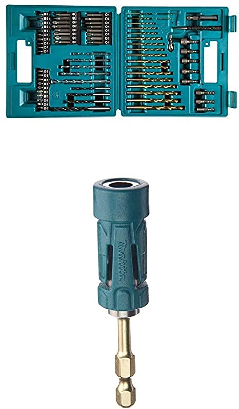 Makita B-49373 75 PC Metric Drill and Screw Bit Set and B-35097 Impact Gold Ultra-Magnetic Torsion Insert Bit Holder