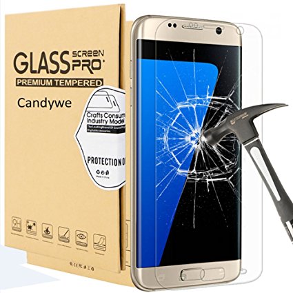 Galaxy S7 Screen Protector,S7 Tempered Glass Screen Protector,Candywe [9H Hardness][3D Touch][Full Coverage] Clear Screen Protector for Samsung Galaxy S7