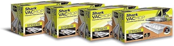 Shark VACMOP Disposable Hard Floor Vacuum and Mop Pad Refills, Hardwood Floor Mop Pad, Shark Hard Floor Pads (40 ct.)