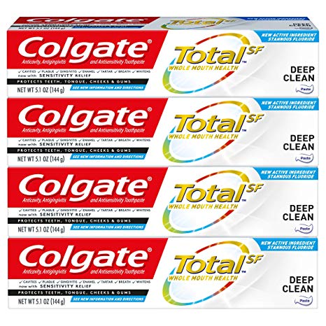 Colgate Total Toothpaste, Deep Clean, 5.1 ounce - 4 pack