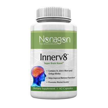 NonaTech Innerv8 - Neural Boosting Formula (60-day Supply) - Contains St. John's Wort and Gingko Biloba - Free Shipping with Amazon Prime - 100% Money Back Guarantee