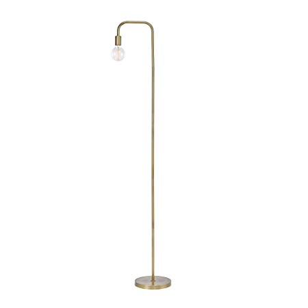 Globe Electric Holden 70" Floor Lamp, Matte Brass, In-Line On/Off Foot Switch 67068