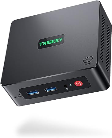 TRIGKEY Micro Computer 12th Gen Intel N100 4C/4T 16G DDR4 500G M.2 PCIE1 SSD G4 Small PC W11 Desktop PC,Wi-Fi 6 Working Mini Desktop, 4K@60Hz UHD Graphics Dual Display/BT 5.2/W11