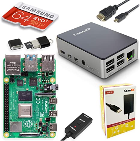 CanaKit Raspberry Pi 4 Starter PRO 64 Kit - Aluminum Edition (8GB RAM)